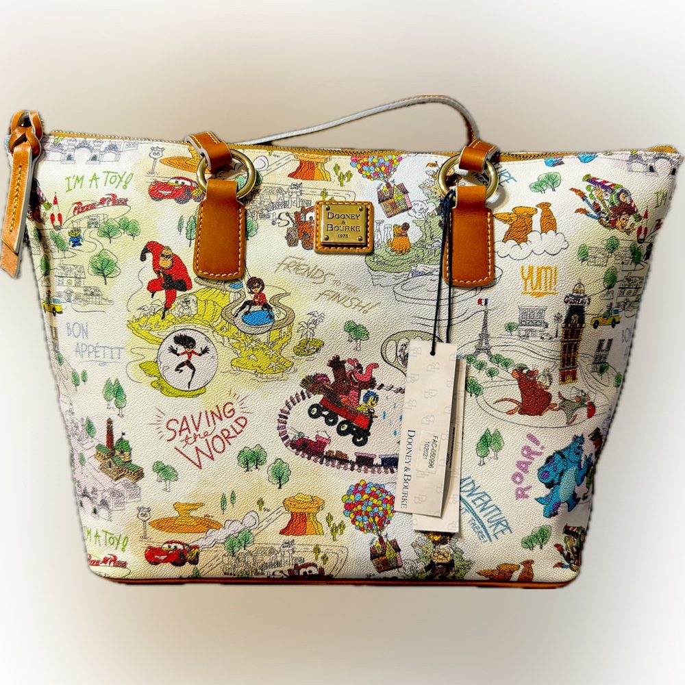 Dooney & Bourke 2022  Pixar Map Tote - NWT